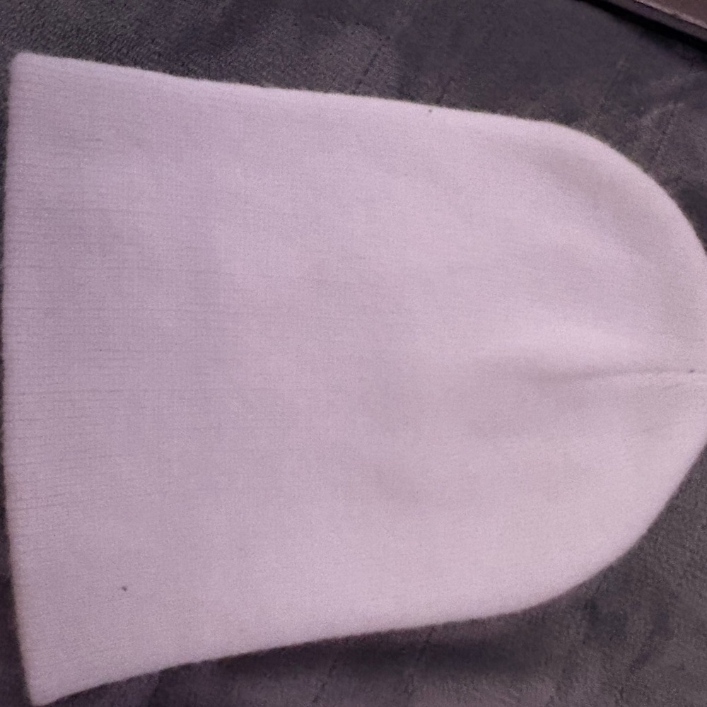 Classic White Knit Beanie